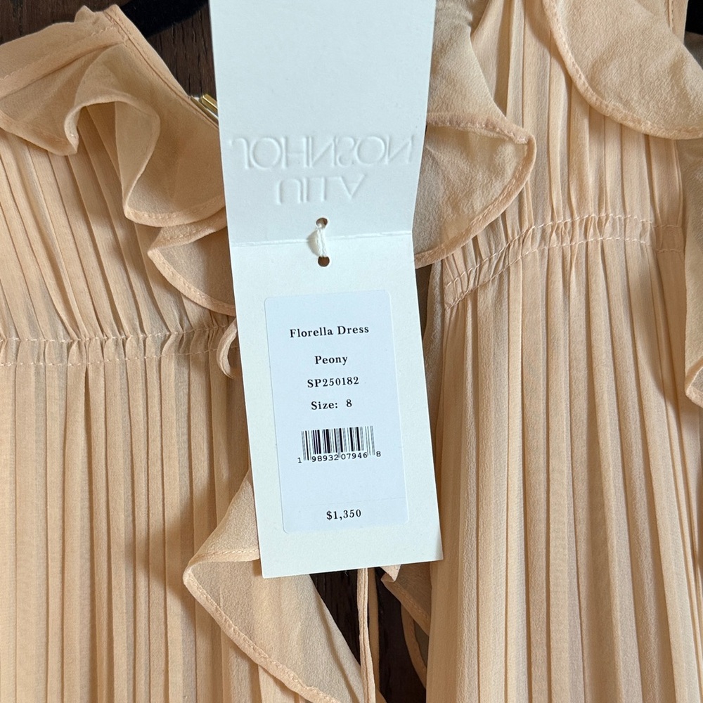 NWT Johnson Peach Ruffle Maxi Dress - Picture 6 of 6